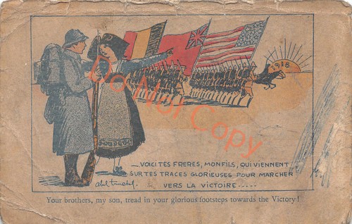 Ww1 Tread In Your Glorious Footsteps 1918 Postcard (E442) | eBay UK