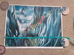 Vintage Hobbit Poster "Journey Into The Mist Mountains " Rankin-Bass 26"x20"