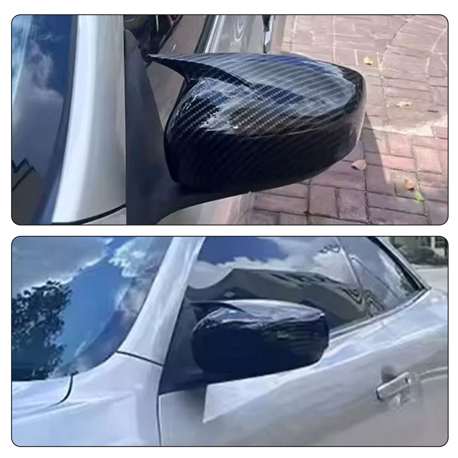 For Infiniti G25 G37 Q40 Q60 2009-2015 Carbon Fiber Sde Wing Mirror Cover Cap 8Y