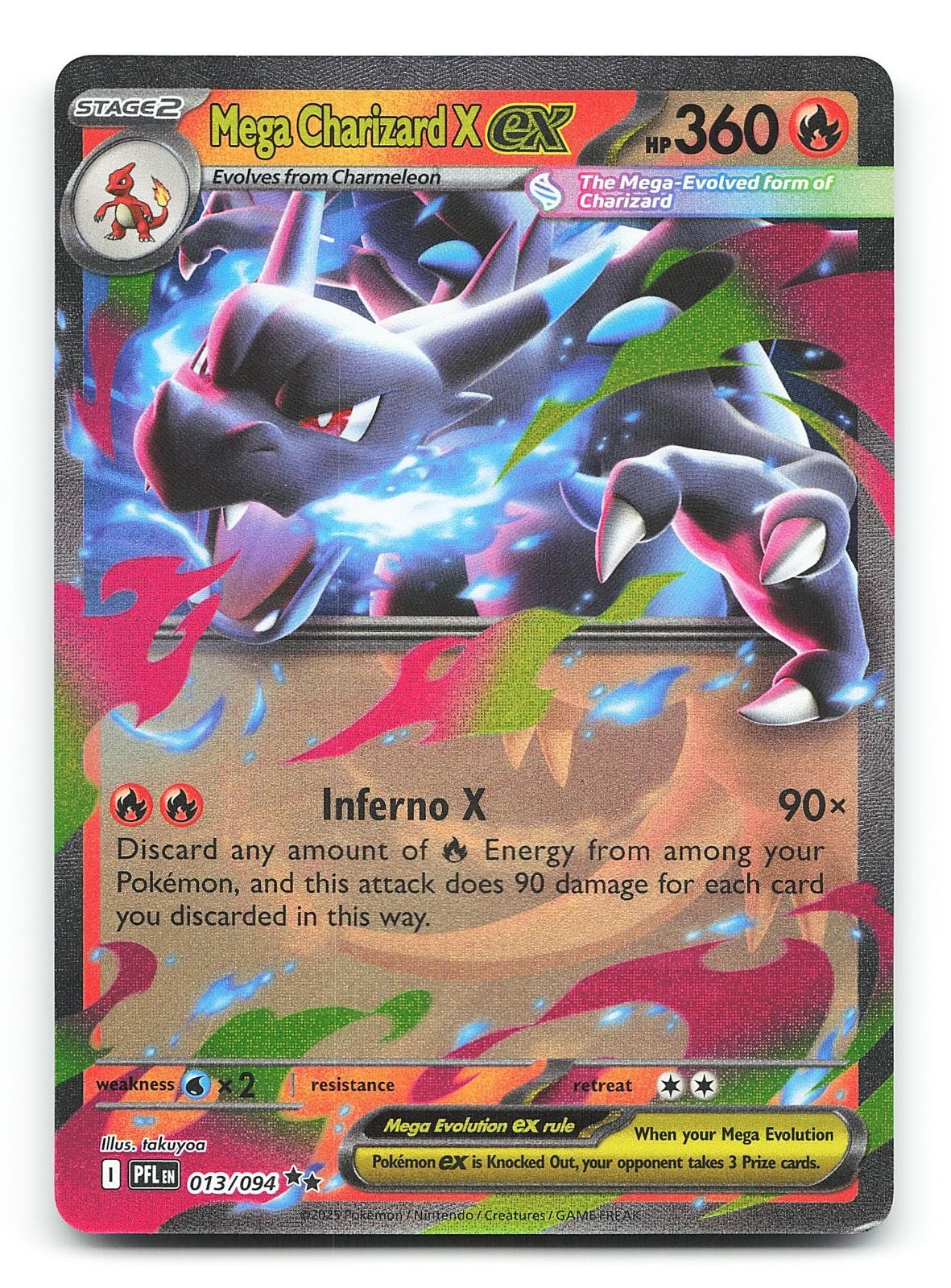 Mega Charizard X ex 013/094 Phantasmal Flames Holo Double Rare Pokemon Card NM