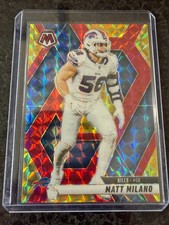 2025 Mosaic Matt Milano Choice Fusion Red & Yellow Prizm #/89 Bills