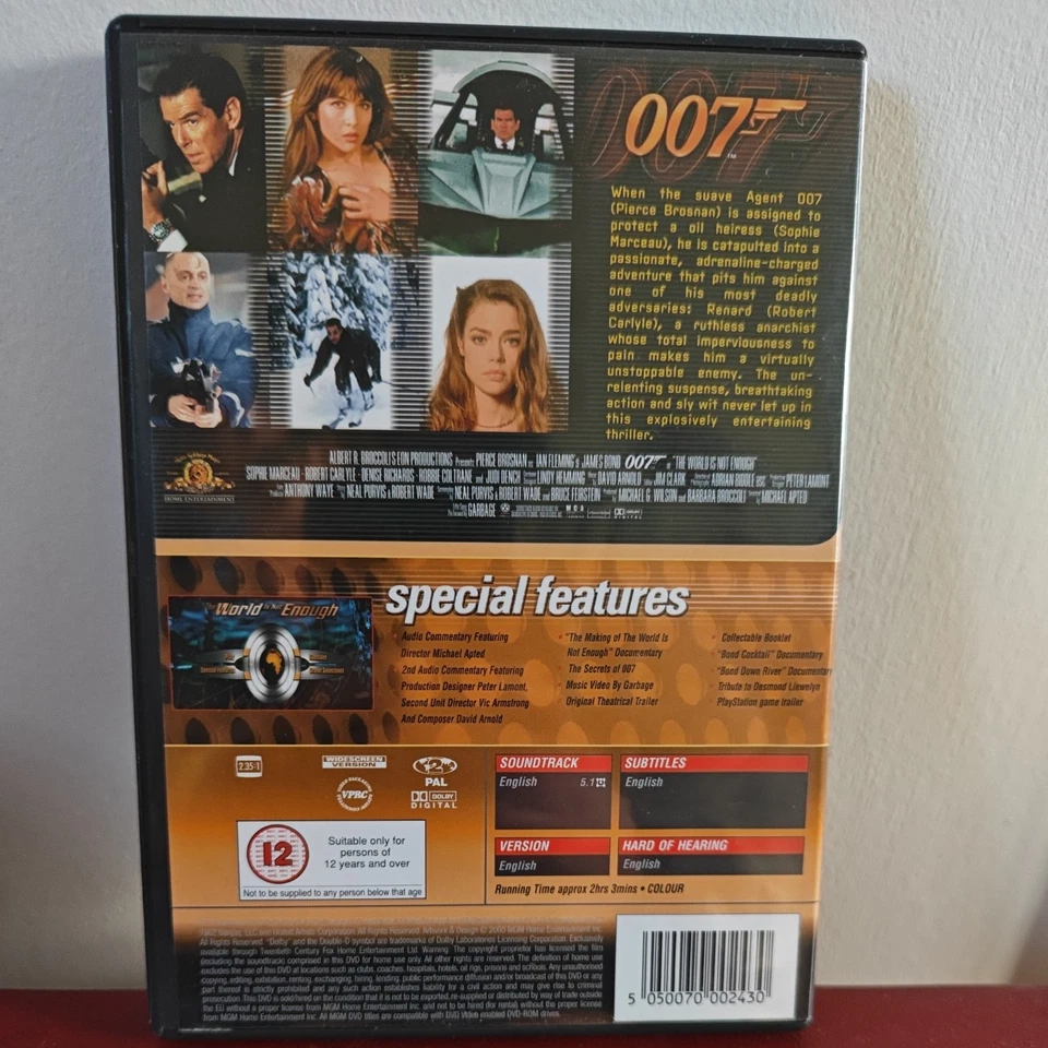 The World Is Not Enough (DVD 2003) James Bond 007 Special Edition Pierce Brosnan - Image 2 of 3
