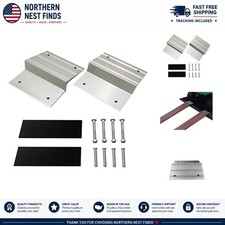 Aluminum Ramp Top Kit 2 Pack 1400 lb Capacity 2x8 Boards Non-Skid Surface