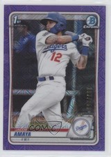 2020 Bowman Chrome Prospects Mega Box Purple Mojo Refractor Jacob Amaya 03ns