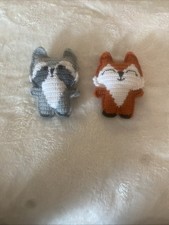 Handmade crocheted Raccoon and Fox - Perfect ...