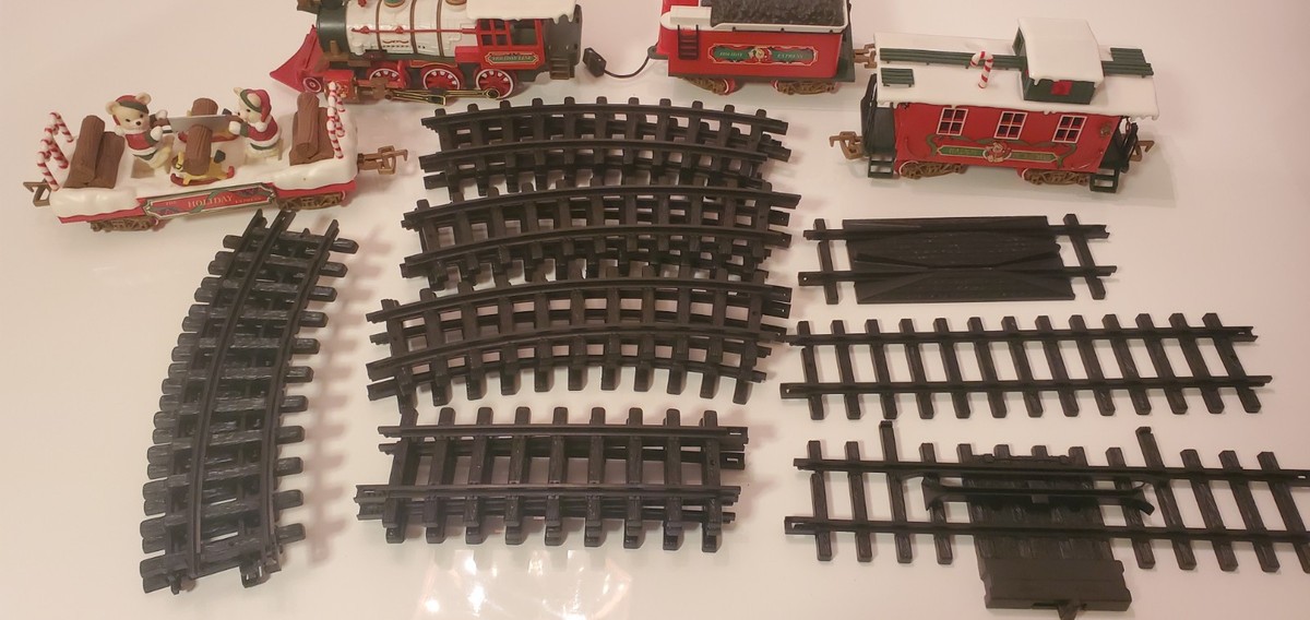 1995 New Bright Holiday Express Train Set Musical Animated