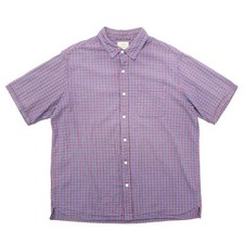 LL Bean Vintage 2000s Seersucker Check Short Sleeve Cotton Shirt