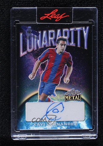 Xavi Hernandez #LR-XH1 2022 Leaf Metal Lunararity Autographs card