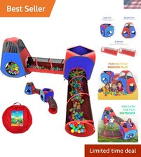 Interactive 4-Piece Jungle-Themed Play Tent and Tunnel Bundle for Toddlers
