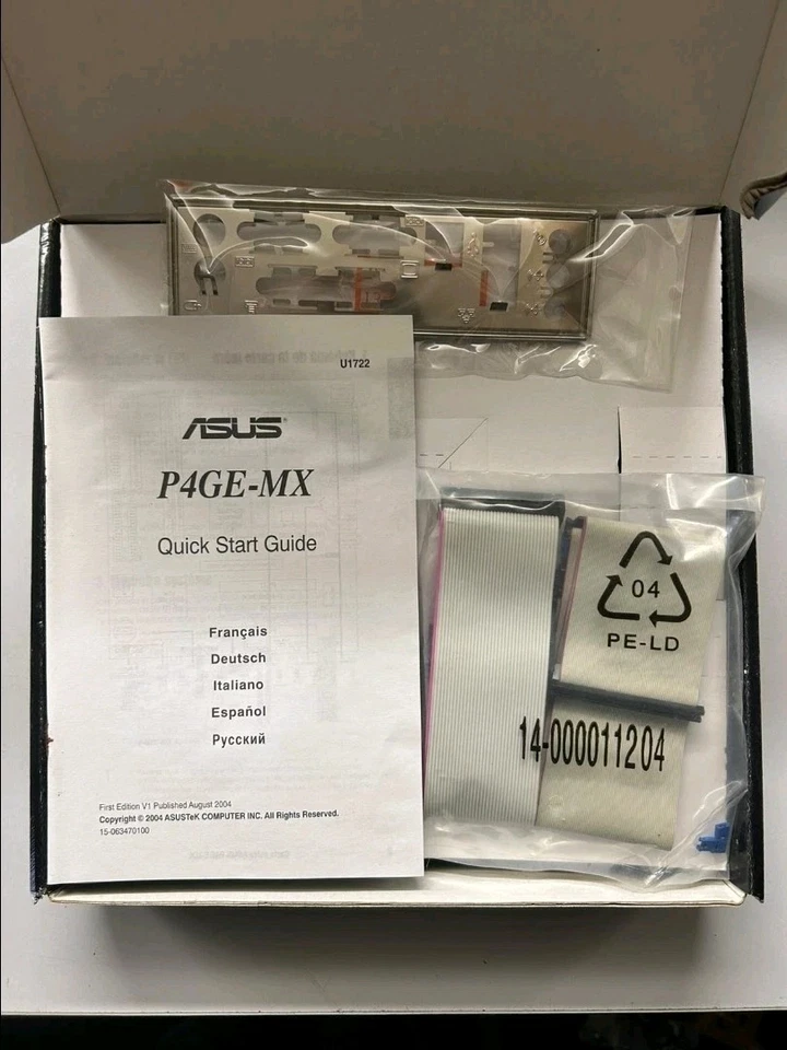 Motherboard Asus P4GE MX Sockel 478 Ungetestet OVP u. Zubehör - Bild 4 von 4