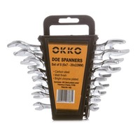 Okko FlachschlüSsel Satz 6-22 Mm 8-Tlg Silber Metall Werkzeugset Mit Koffer