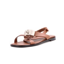 Hermes Women's Ines Flat Sandals Leather