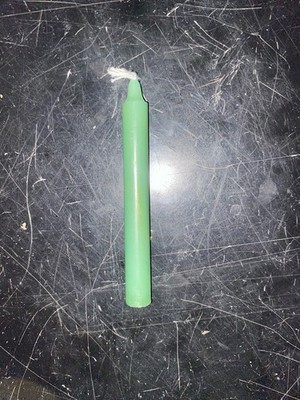 4  Intention Based Green Pillar Candle - Ready To Be Used For Candle Magic