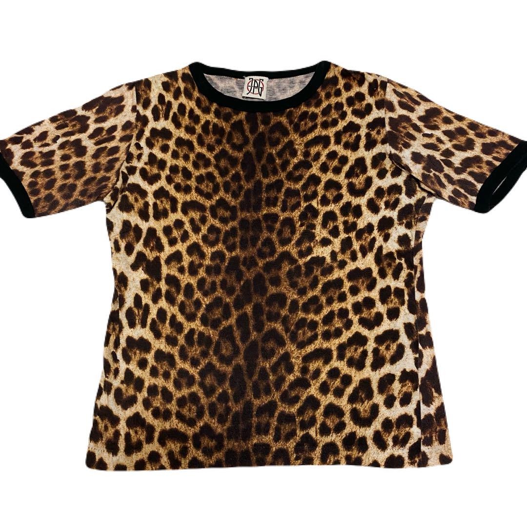 トップス Jean Paul Gaultier Leopard Print 1997FW Jean Paul Gaultier Leopard Print T-Shirt Vintage Archive Top Size