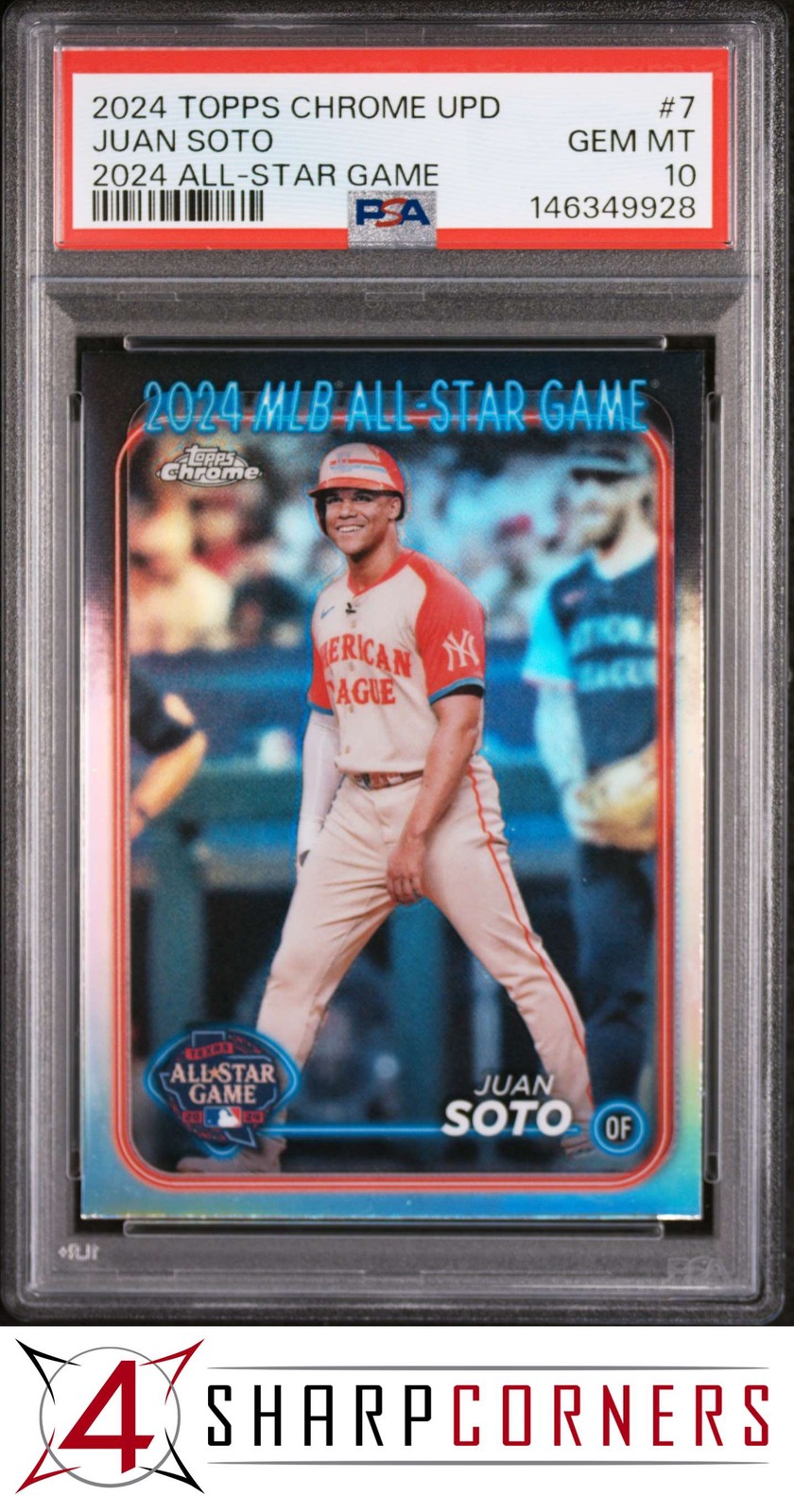 2024 TOPPS CHROME UPDATE 2024 ALL-STAR GAME CHROME #7 JUAN SOTO PSA 10