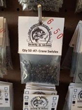 Qty 50 - #7 - Black Crane Swivles