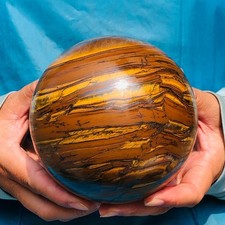 5.36LB Natural Tiger's eye stone quartz Sphere crystal ball rock Healing