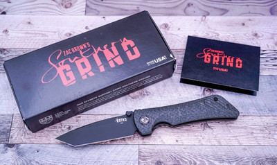Southern Grind Spider Monkey Tanto, Black S35VN, Glow Carbon Fiber, SG06050125