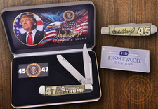 Frostwood Design Trapper Pocket Knife Mirror Stainless Steel Blades Bone Handle