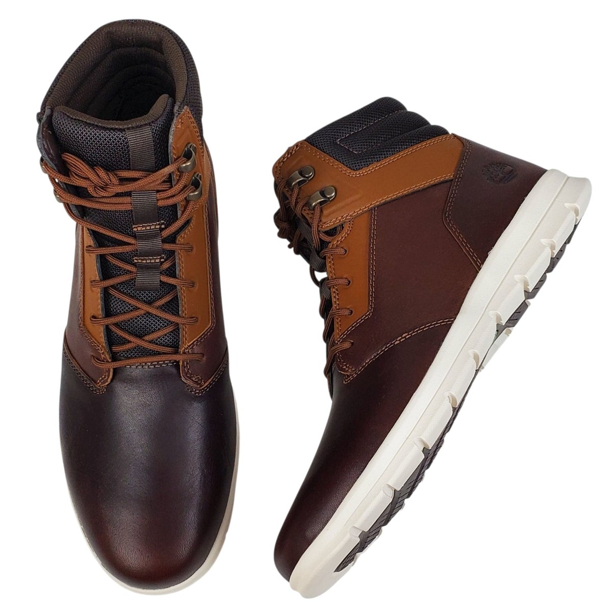 Timberland Graydon Boots Mens 11 Brown Leather Hi Top Casual Sneakers A1OEE Timberland Graydon Leather Timberland Men main image 2