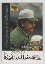 1999 Fleer Sports Illustrated Greats of the Game Dick Williams Auto HOF 7xr