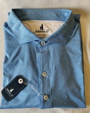 NWT MEDIUM Johnnie O Tundra Featherweight Polo MSRP 110