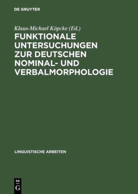 Funktionale Untersuchungen Zur Deutschen Nominal- Und  HARDBACK (GERMAN)