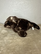 Seaworld Brown Mottled Seal Plush Stuffed Animal Marbled Baby 8  