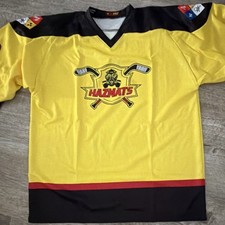 Top Shelf Sublimation Hazmats Hockey Jersey Yellow Black Red Team Sport #89