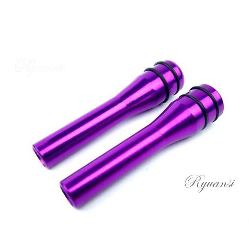 Perillas de cerradura de puerta interiores de aluminio púrpura 4 piezas para auto camión HotRod clásico Foto 3 de 3