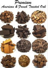 The Best French + American Toasted Oak Cubes, Staves & Chips  75g/100g/500g/1kg