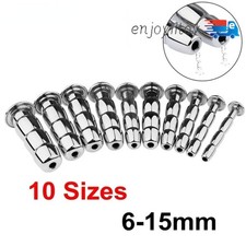 Stainless Steel Male Penis Dilator Plug Sounding Urethral Stretcher Through-Hole