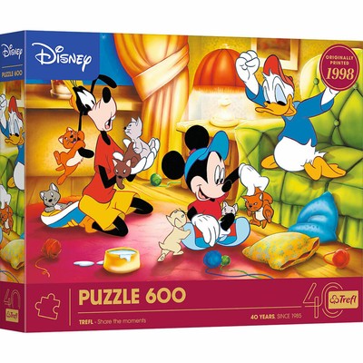 Trefl Puzzle Jubiläum Micky Maus 40 Jahre Disney, Kinderpuzzle, 600 Teile, 37601