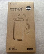 IPX8 Waterproof Phone Pouch. 7 Inches. 2 Pack. Durable. Wide compatibility. NEW