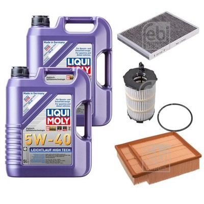 FEBI Inspektionspaket 10L LIQUI MOLY 5W-40 Leichtlauf High Tech für Audi A4