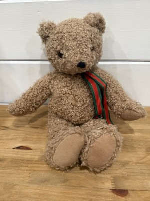 Fairview Vintage Brown Teddy Bear Curly Hair With Ribbon Kmart