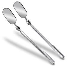 Telescoping Inspection Mirror, 2 Piece Car Inspection Mirror, Stainless Steel Me