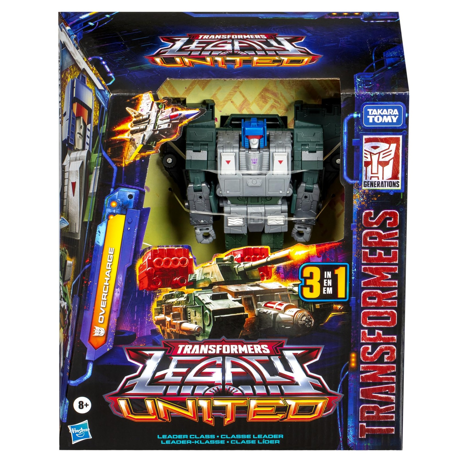 Transformers Legacy United Overcharge Leader Class 7.5" Action Figure Ages 8+