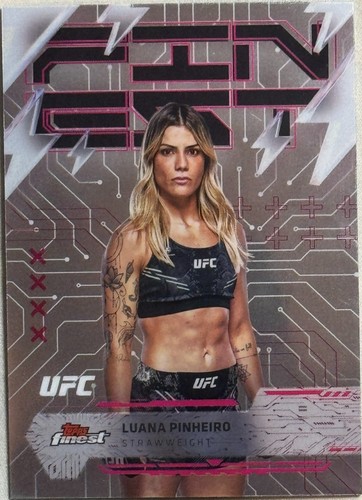 2025 Topps Chrome UFC Luana Santos Red & Blue Refractor Rookie