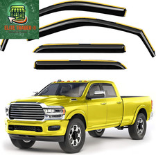 Side Window Visors Rain Guards for Dodge RAM 2500 3500 2019 2026 Crew Cab Trucks