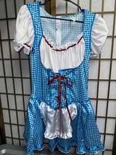Adult Dorothy Inspired Costume Dress Large 10-12 Blue Gingham Halloween