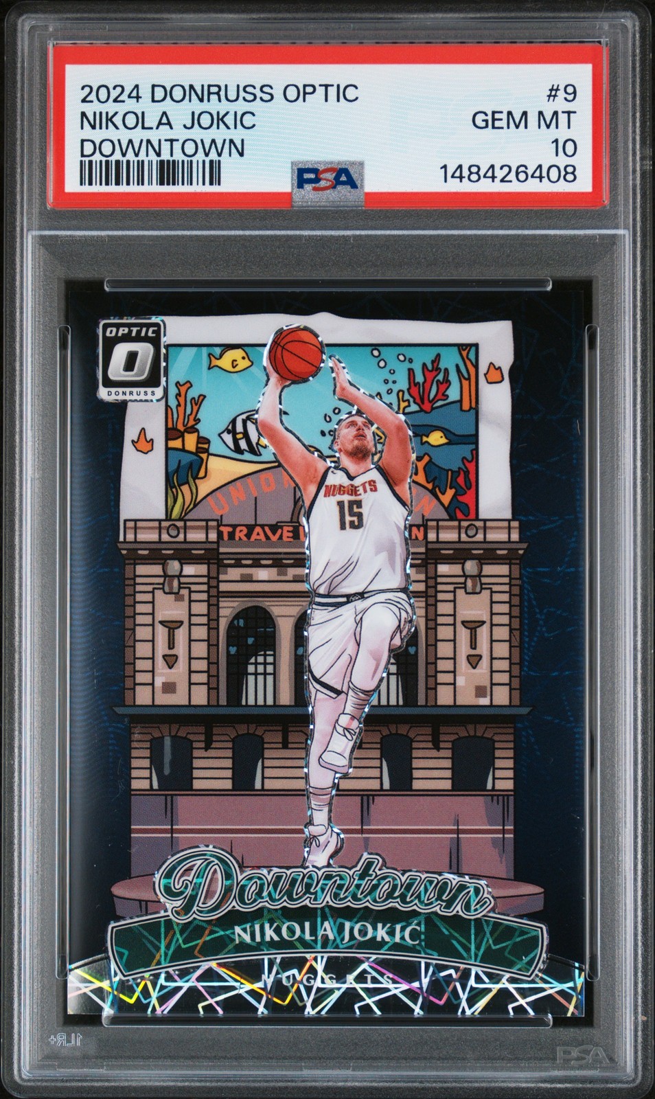 2024 PANINI DONRUSS OPTIC DOWNTOWN #9 NIKOLA JOKIC PSA 10