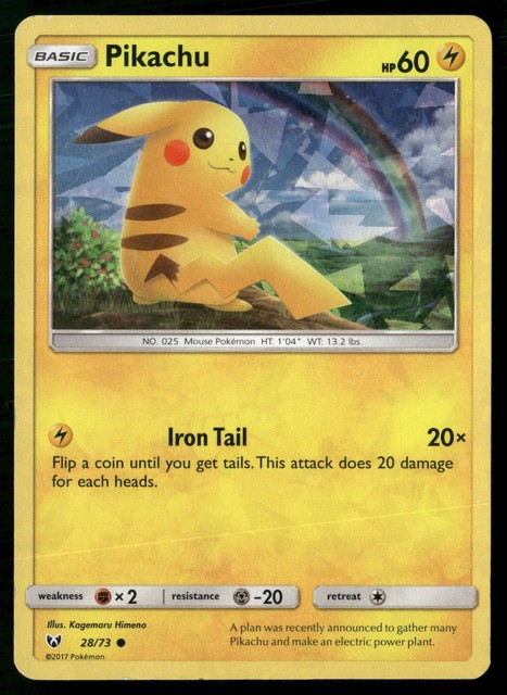 Pikachu [Reverse Holo] #28 (Shining Legends (2017))