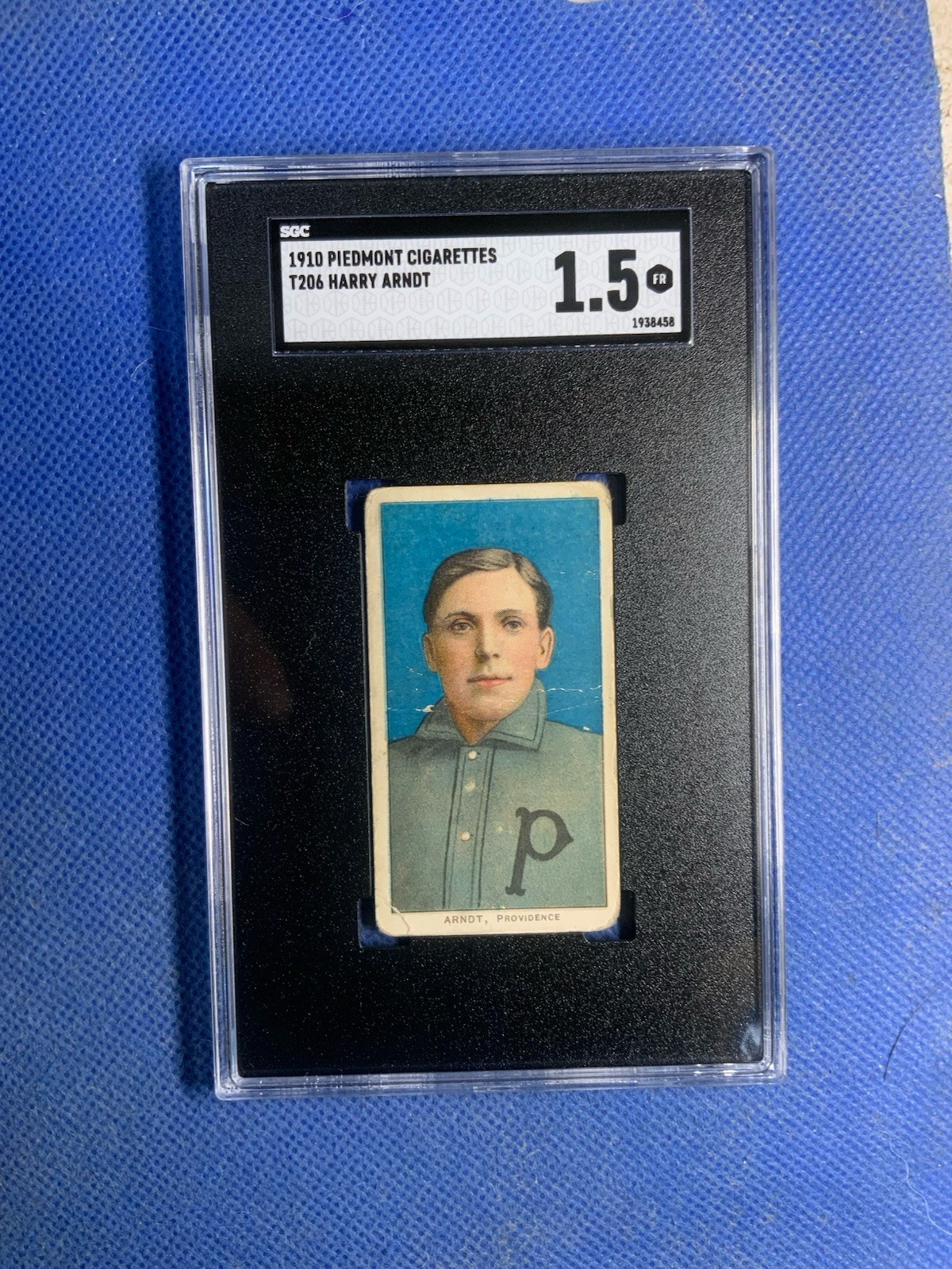 1910 Piedmont T206 - Harry Arndt - 350 Back - Providence Grays SGC 1.5