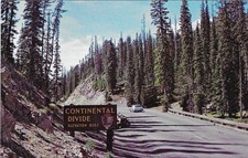 Vintage Wyoming Chrome Postcard Continental Divide in Yellowstone National Park