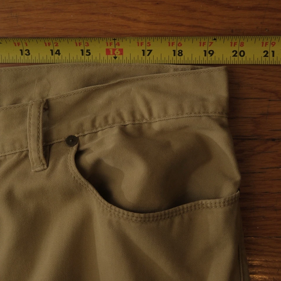 Polo Ralph Lauren Khaki Pants 38x30 Cotton Straight Fit 5-Pocket Logo Tan Casual - Image 3 of 4