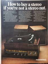 Panasonic RE-767 Stereo System Print Ad Vintage 1967 Ephemera Wall Decor