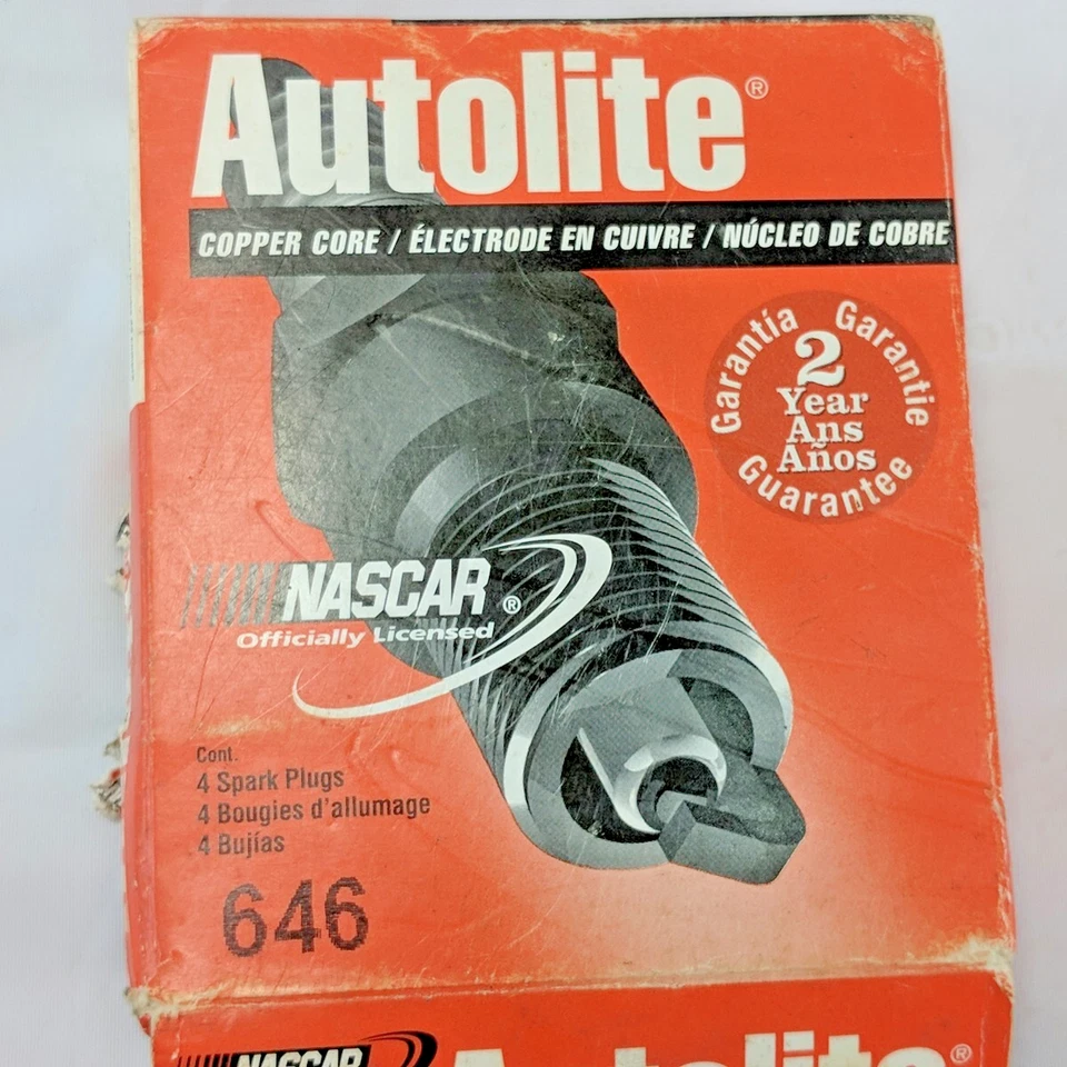 4 件 Autolite 646 适用于 Eagle Vision 别克 Skyhawk Pontiac LeMans 铜火花塞 — 第 4/4 张图片
