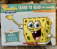 Vintage 2009 SpongeBob Squarepants Phonics Learn To Read Level 2 Box Set, 12
