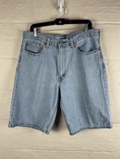 Levi's 469 Shorts Size 36 Mens Blue Light Wash Baggy Y2K
